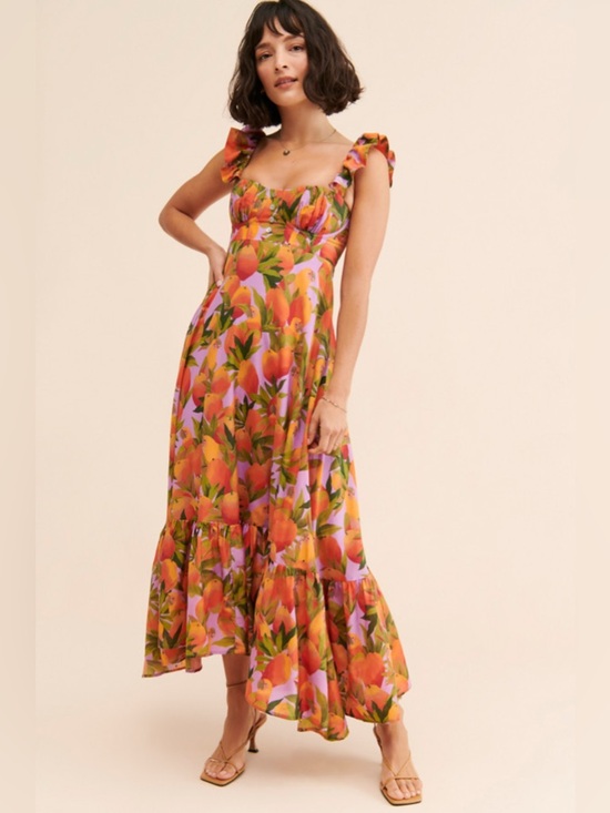 FARM Rio Dresses & Skirts - Farm Rio Mango Macaws Maxi Dress Medium